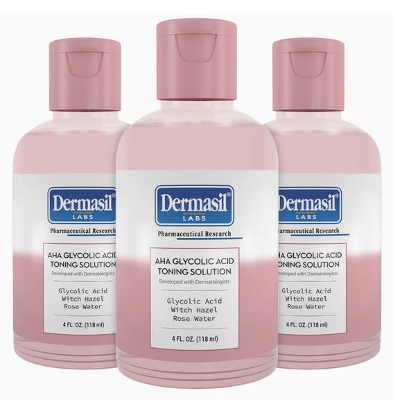 Dermasil Labs Glycolic Acid Toning Solution With Witch Hazel & Rose Water - Picture 6 of 11
